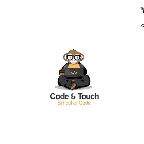 Crear logo con un personaje tipo dibujos animados(opcional)   relacionado con la programación de código Design by VRyCreative