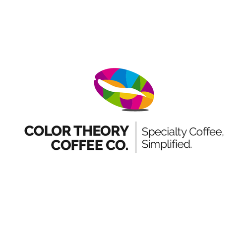 colorful logo  for a coffee company that uses colors to differentiate different coffees Design by M. Fontaine