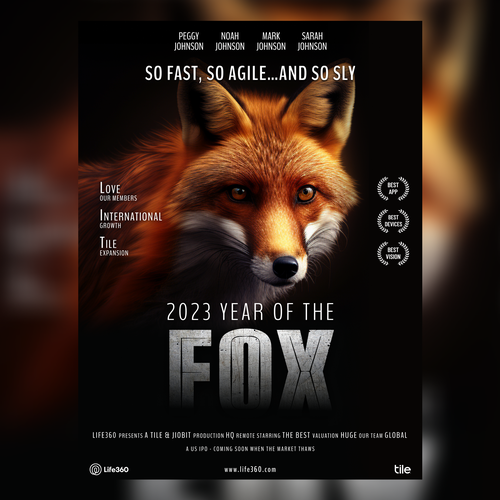 Life360 2023 Year of the Fox Poster Design by Designer Anuragd