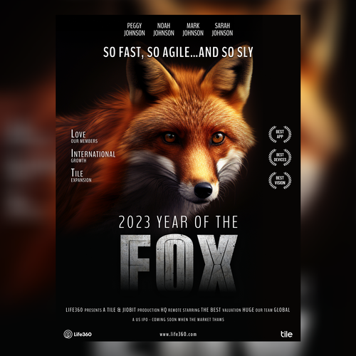 Life360 2023 Year of the Fox Poster Design by Anurag D. Designer