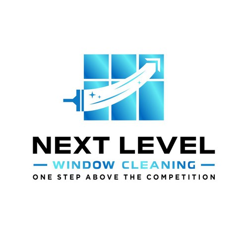 eye-catching window cleaning logo, appeals to homeowners. Design by Esui Studio
