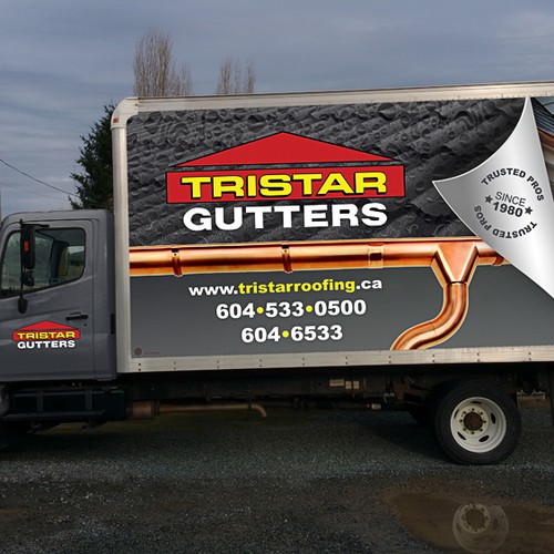 Tristar Gutter truck vehicle wrap (I AM HAVING A PRO INSTALL WRAP) Design by claudyos