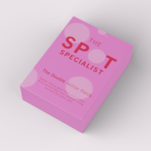 Pimple Patch PACKAGING to appeal to FEMALE BEAUTY user Design by AnaHola