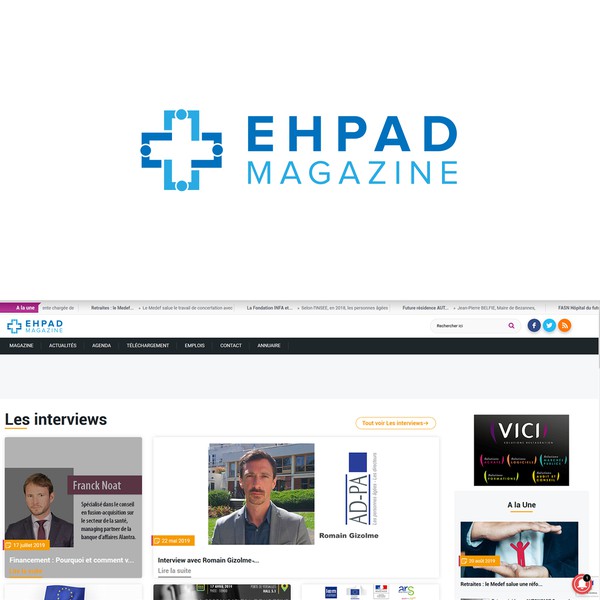 Design by Robin Campistron titled "EHPAD magazine"
