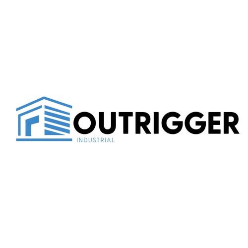 Rugged logo for a new industrial real estate development company called OUTRIGGER. Design by r1z4ln00r