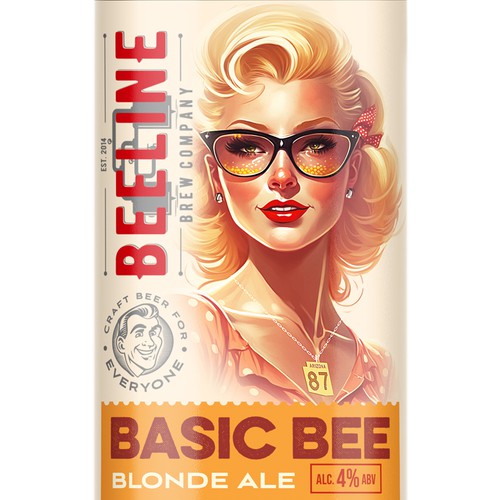 Beeline Brew Company "Basic Bee" label.