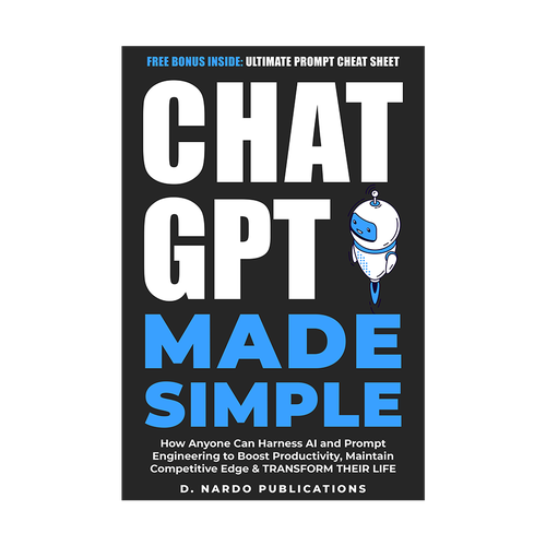 Professional Cover for BEST-SELLING BOOK about ChatGPT & AI Design by Zeljka Vukojevic