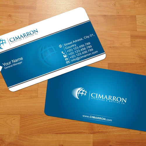 stationery for Cimarron Surveying & Mapping Co., Inc. Design by jopet-ns