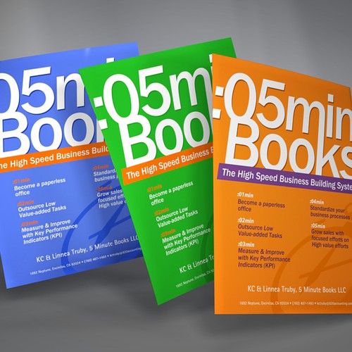 Help 5 Minute Books design a cover page for a sales brochure Réalisé par WilmoTheCat