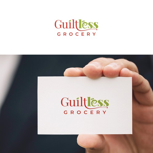 Simple Guiltless Grocery logo for healthy e-commerce store Design by saki-lapuff