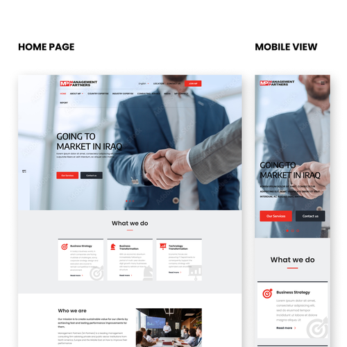 Designs | MP Website Redesign | Web page design contest