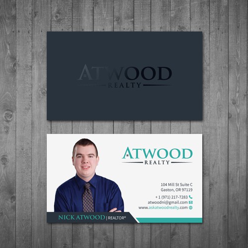 Designs Atwood Realty Business Card for a new real estate office