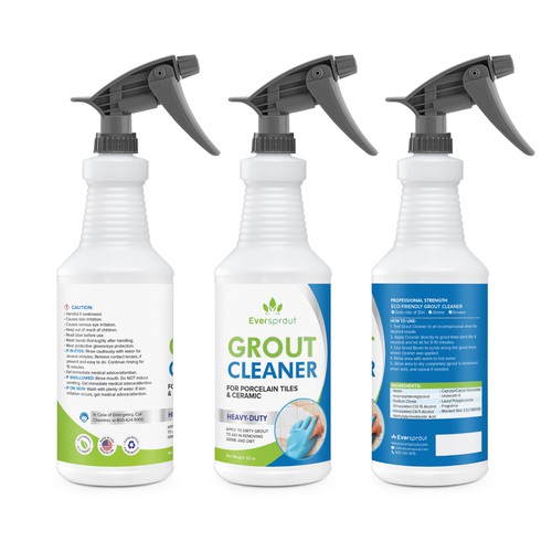 Product Label Design for Eco-Friendly Grout Cleaner Design by DesignSBS