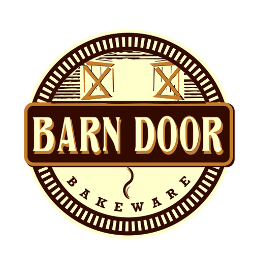 Create a "cool rustic" styled logo of a Barn Door for Barn Door Bakeware Logo Design by reastate