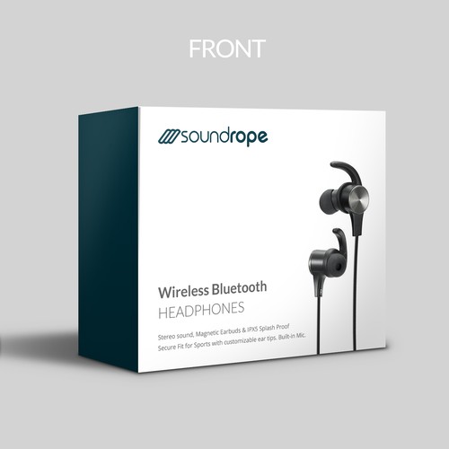 Bold box for wireless headphones Product packaging contest