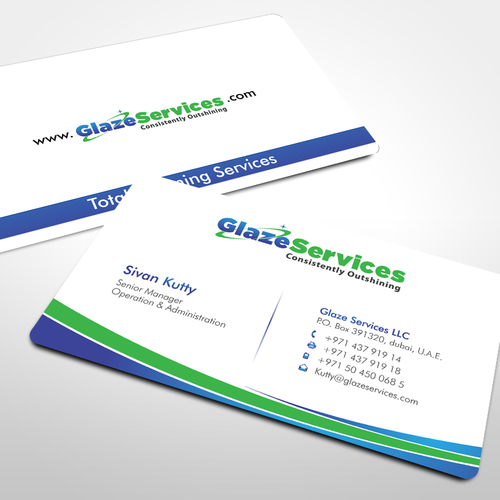 Create the next stationery for Glaze Services Réalisé par f.inspiration