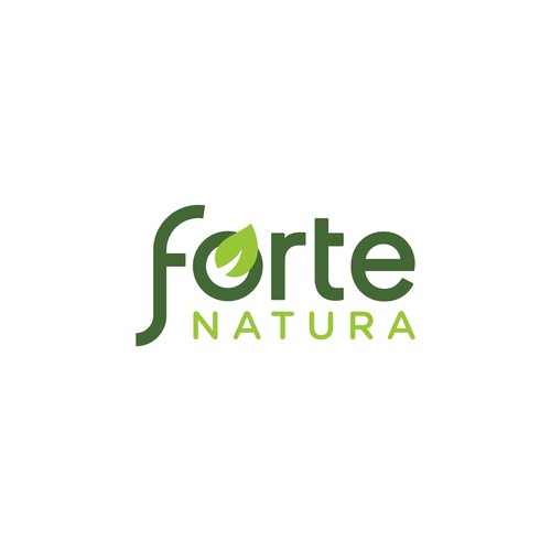 Forte Natura Logo that emphasizes on the word Forte (big) for natural health supplements Design by Luthvi Design