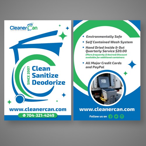 Design a Promotional Flyer for Our Trash Can Cleaning Business Design by Dzhafir