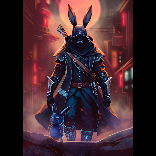 Assassin Rabbit Graphic Design by Asra.