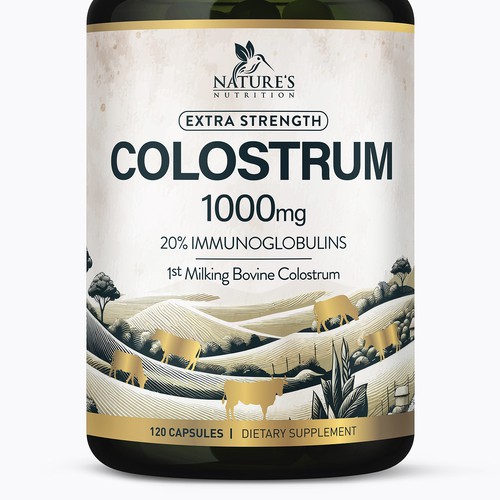 Powerful, Colostrum Design Needed for Nature's Nutrition Design by FreshApple@Michelle