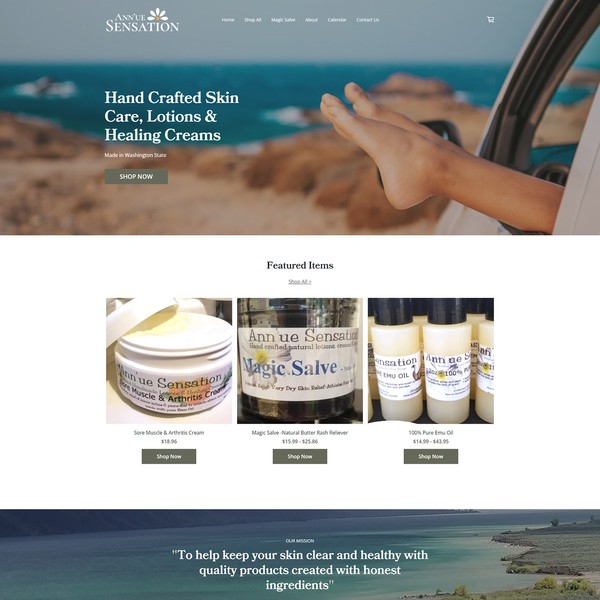 Design by Headmade titled "AnnueSensation Square Online Store"