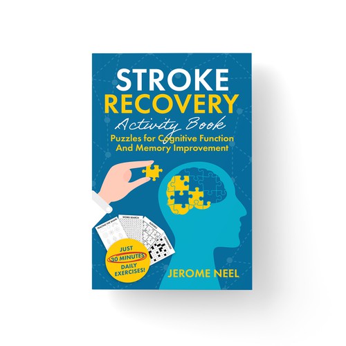 Stroke recovery activity book: Puzzles for cognitive function and memory improvement Design by cruzialdesigns