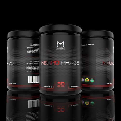 Muscle Intelligence supplement label Design by Oliver Apin