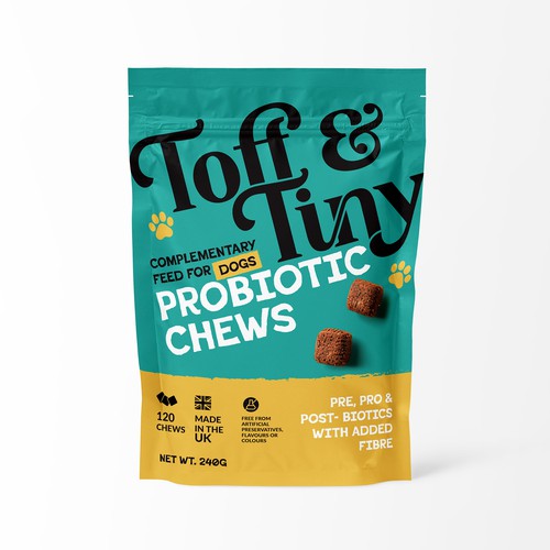 Pouch packaging design - Probiotic Chews for dogs Design by Manthanshah