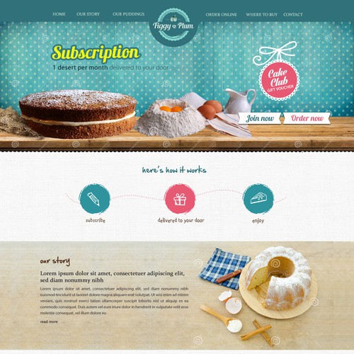 Design di Create online brand for traditional, home-baked cake and pudding subscription club di Purepixel