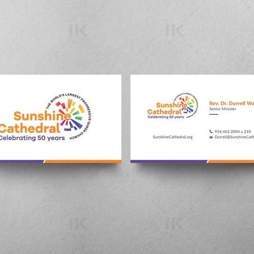 Business Card for Growing Progressing LGBTQ Church Design by IK_Designs