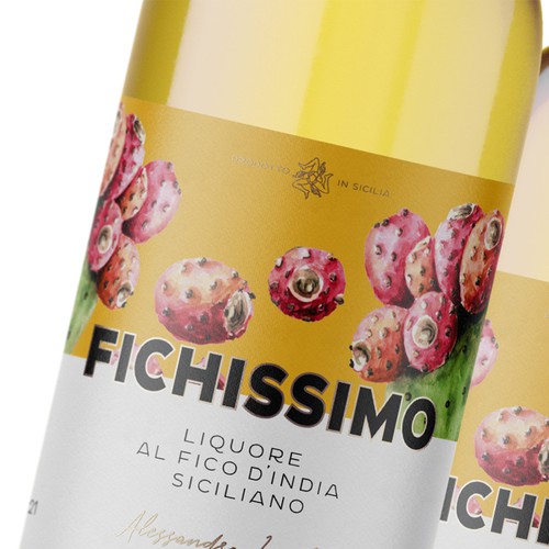 Bottle Label for an Italian artisanal liqueur Design by Saverio Wongher ™