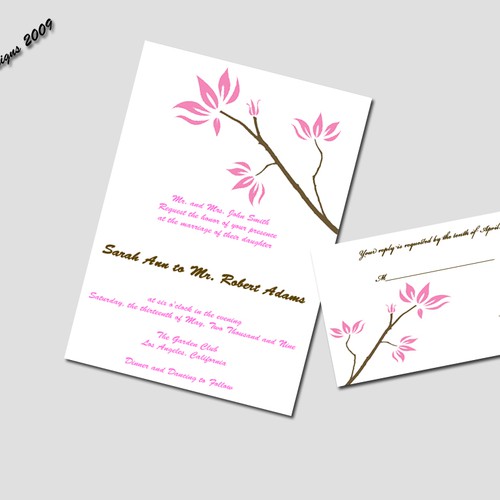 Letterpress Wedding Invitations Ontwerp door KENNYGUY2009