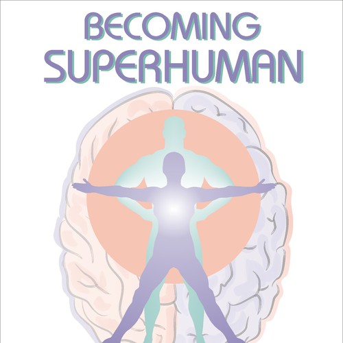 "Becoming Superhuman" Book Cover Diseño de Michael Shields