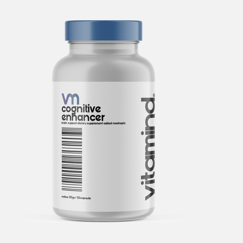 Minimalist Brain Supplement Label 