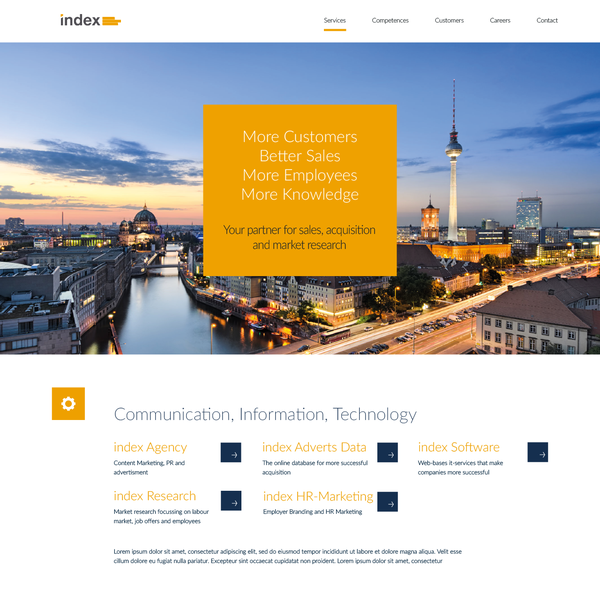Design by S Ward titled "Clean, minimal website design for job analysis company"