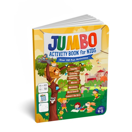 Fun Design for Jumbo Activity Book Design by saffran.designs