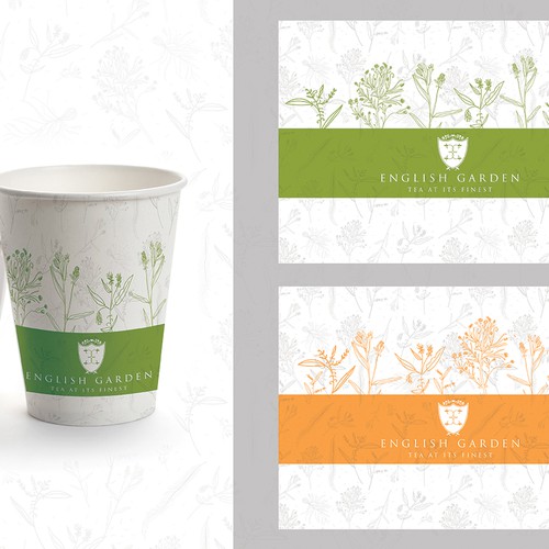 Tea paper cup - artwork design Design by LOLIALOVAdesign