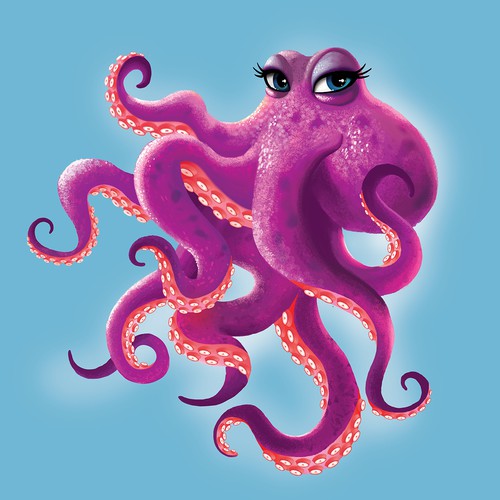 Design Mischievous Octopus Character for hottest card game 2019! Design by lofosparalogos