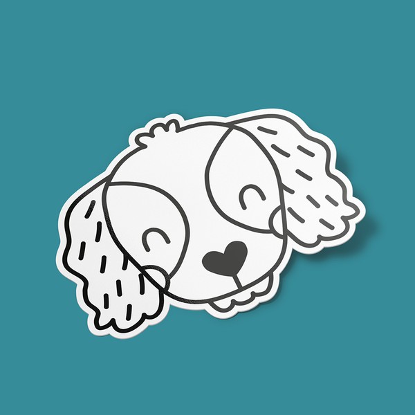 Diseño de illulief titulado "Puppy vector illustration sticker design"