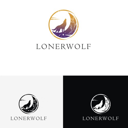 Wolf Sun/Moon Logo For Spiritual Website Design by MagesticD