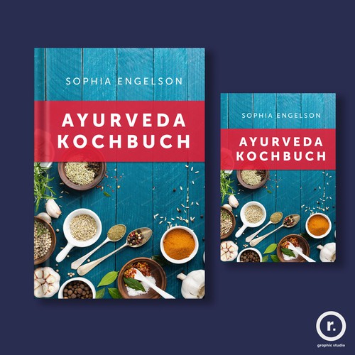 Book-Cover for Ayurveda Cookbook - Cover für Ayurveda Kochbuch Design by R Graphic Studio