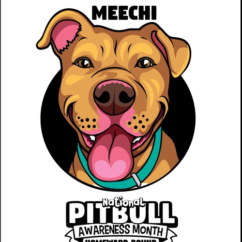 Magic Meechi - National Pitbull Awareness Month Design by 3AM3I