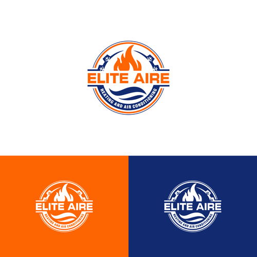 Diseño de Heating and air logo to appeal to high end residential customers  and commercial customers that shows the customer elite de fix era