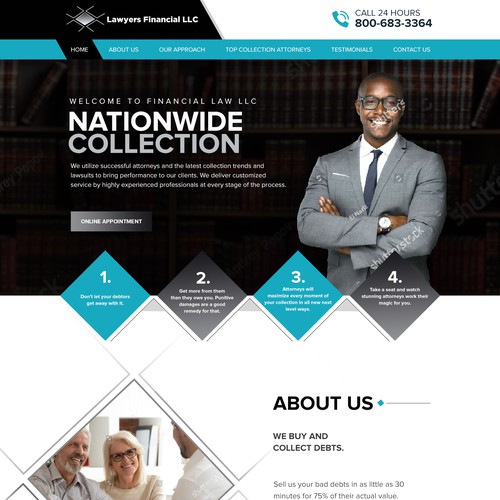 Debt Collection Website Design by idea@Dotcom