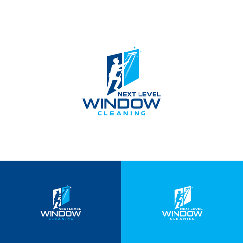 eye-catching window cleaning logo, appeals to homeowners. Design by rzaltf
