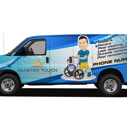 Pool Service Company needs A beautiful CAR WRAP - 2 Vehicles Design by ArcDesignz