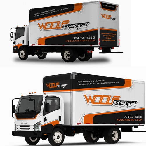 Design our box truck wrap! Design by Konstantin Graphics