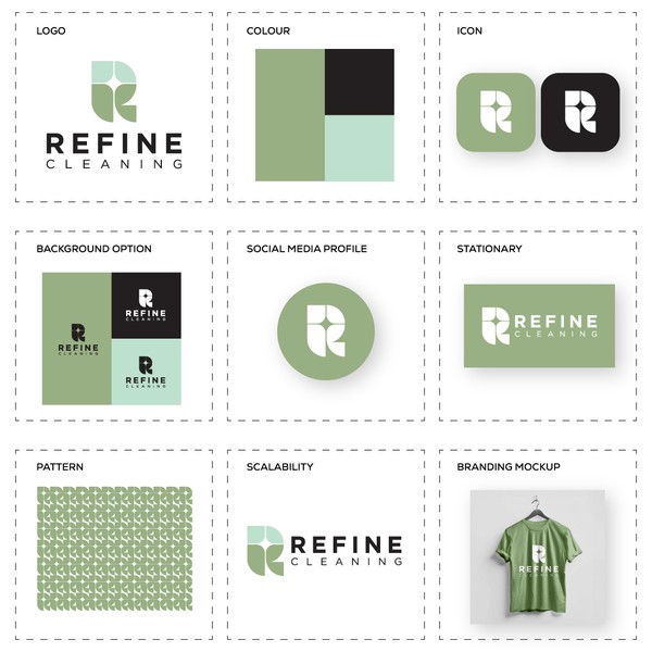 refine cleaning logo design