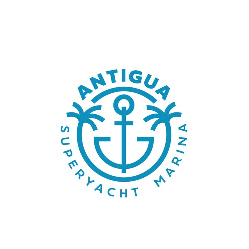 Logo for Antigua Superyacht Marina Design by Glerm Rubini