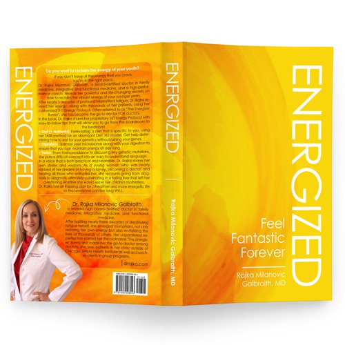 Design a New York Times Bestseller E-book and book cover for my book: Energized Diseño de Wizdiz